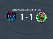 卡萨大学1-1莫利诺斯，S. Barrera打破僵局，B. Cordara扳平比分