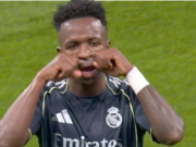  维尼修斯庆祝进球做出哭泣者动作，疑似回应曼城上赛季的Tifo