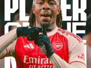 世界波破门，阿森纳官方：埃泽当选对阵勒沃库森一役队内最佳