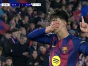 18岁296天，贝尔纳尔是欧冠淘汰赛进球第三年轻的巴萨球员